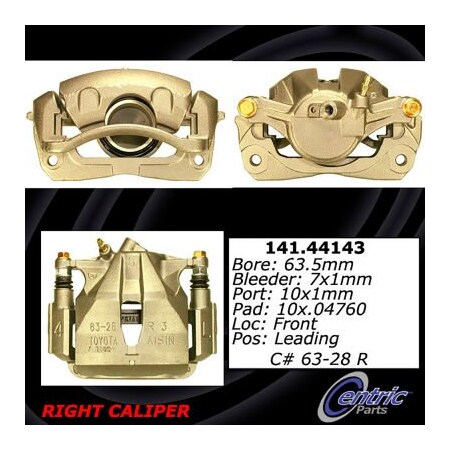 Centric Centric Semi-Loaded Brake Caliper, Centric Parts 141.44143 141.44143